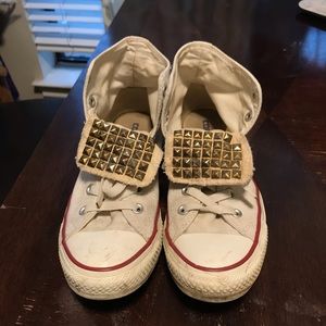White Studded Hightop Converse